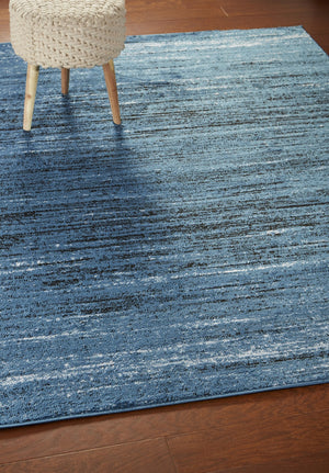 Homeroots 5' X 7' Blue Abstract Ocean Area Rug  Olefin 395874