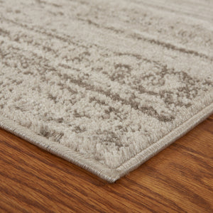 Homeroots 5' X 7' Beige Abstract Striations Area Rug  Olefin 395876