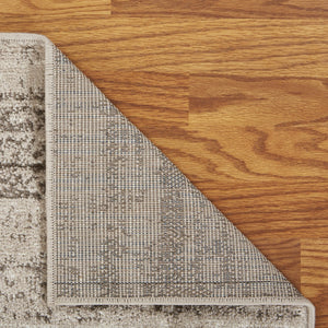 Homeroots 5' X 7' Beige Abstract Striations Area Rug  Olefin 395876