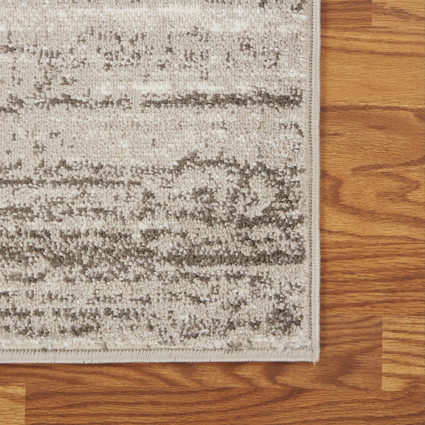 Homeroots 5' X 7' Beige Abstract Striations Area Rug  Olefin 395876