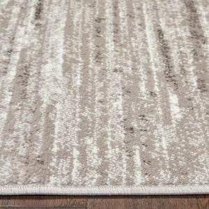 Homeroots 5' X 7' Beige Abstract Striations Area Rug  Olefin 395876