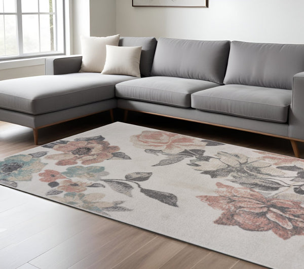 HomeRoots 8' Modern Pink and Ivory Area Rug – Soft, Durable, Easy-Care Design for Cozy Living Spaces and More 8' X 10' 395884
