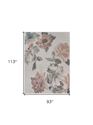 HomeRoots 8' Modern Pink and Ivory Area Rug – Soft, Durable, Easy-Care Design for Cozy Living Spaces and More 8' X 10' 395884