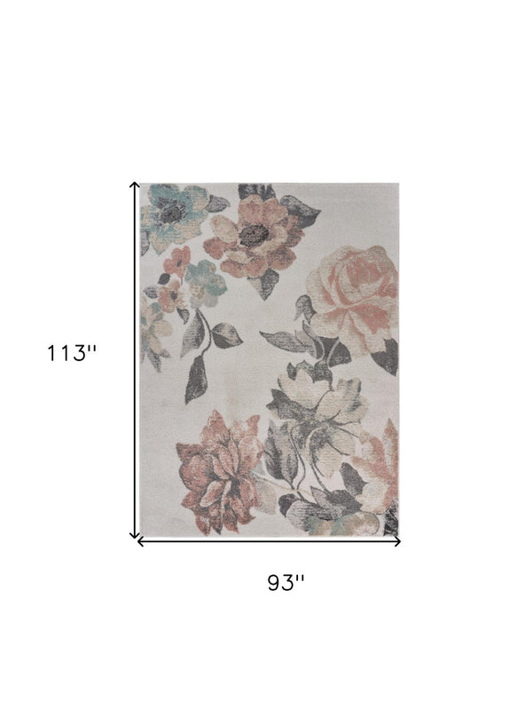 HomeRoots 8' Modern Pink and Ivory Area Rug – Soft, Durable, Easy-Care Design for Cozy Living Spaces and More 8' X 10' 395884