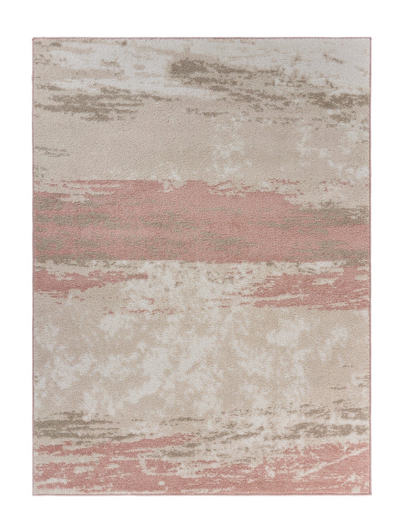 Homeroots 8' X 10' Ivory Beige And Blush Abstract Area Rug  Polypropylene 395886