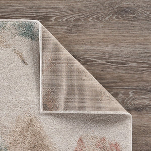 HomeRoots 8' Elegant Ivory Floral Area Rug with Watercolor Design - Soft, Durable, Stain-Resistant Comfort 8' X 10' 395894