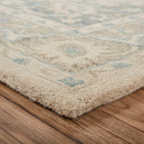 Homeroots 5' X 8' Turquoise And Cream Medallion Area Rug  Wool 395917