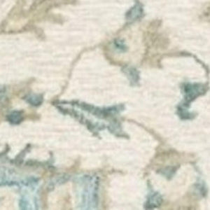 HomeRoots 8' Turquoise and Cream Medallion Area Rug - Hand-Tufted Elegance for Modern and Traditional Spaces 9' X 12' 395919