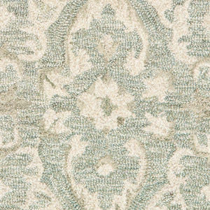 HomeRoots 8' Green and Cream Medallion Area Rug – Elegant Hand-Tufted Design for Timeless Home Decor Style 8' X 10' 395921