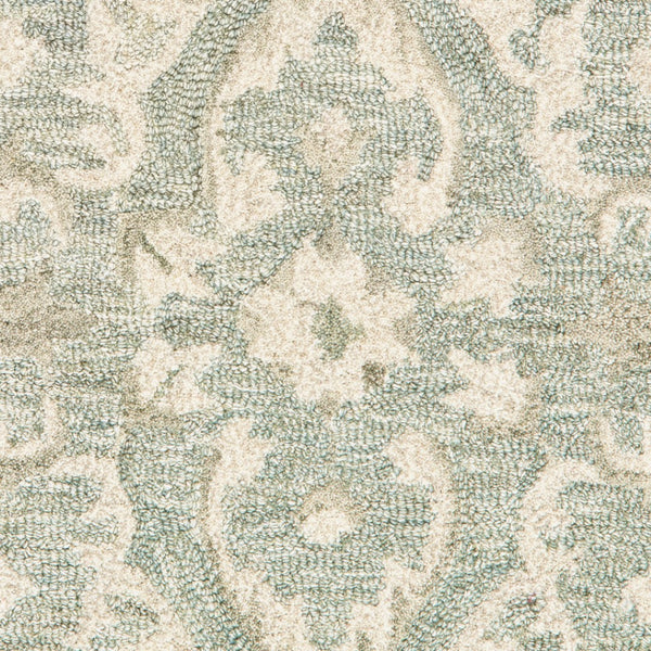 HomeRoots 8' Green and Cream Medallion Area Rug – Elegant Hand-Tufted Design for Timeless Home Decor Style 8' X 10' 395921