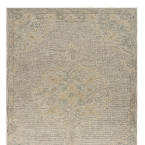 HomeRoots 9' Handwoven Beige Distressed Floral Area Rug - Vintage Charm for Living Rooms & Dining Spaces 9' X 12' 395925