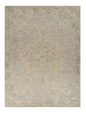 HomeRoots 9' Handwoven Beige Distressed Floral Area Rug - Vintage Charm for Living Rooms & Dining Spaces 9' X 12' 395925
