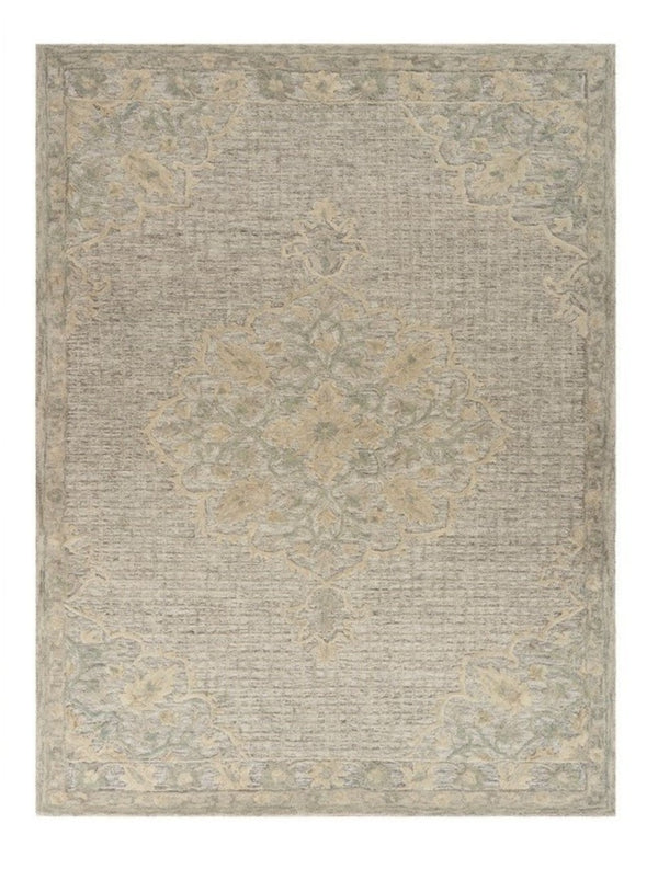 HomeRoots 9' Handwoven Beige Distressed Floral Area Rug - Vintage Charm for Living Rooms & Dining Spaces 9' X 12' 395925