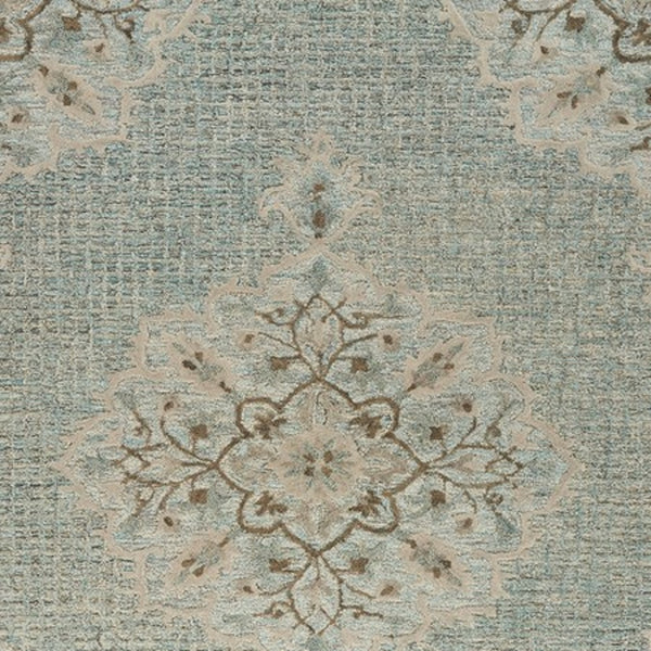 Homeroots 9' X 12' Blue Wool Hand Tufted Area Rug  Wool 395928