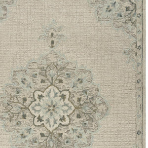 HomeRoots 8' Ivory Handmade Wool Area Rug - Timeless Elegance and Cozy Comfort for Any Living Space 9' X 12' 395931