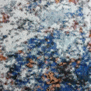 HomeRoots 5' Blue and White Abstract Ocean Area Rug - Modern Coastal Design for Stylish Interiors and Comfort 5' X 8' 395932