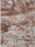 Homeroots 5' X 8' Brown And White Abstract Earth Area Rug  Polypropylene 395938