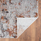 Homeroots 5' X 8' Brown And White Abstract Earth Area Rug  Polypropylene 395938