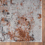 Homeroots 5' X 8' Brown And White Abstract Earth Area Rug  Polypropylene 395938