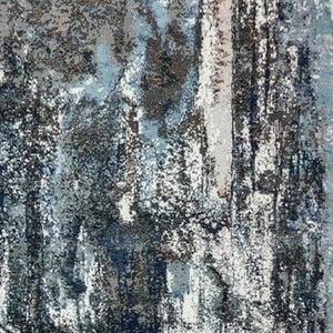 HomeRoots 8' Abstract Marble Area Rug in Soothing Blue and Gray Striations - Modern, Durable, and Stylish Focal Point 8' X 10' 395988
