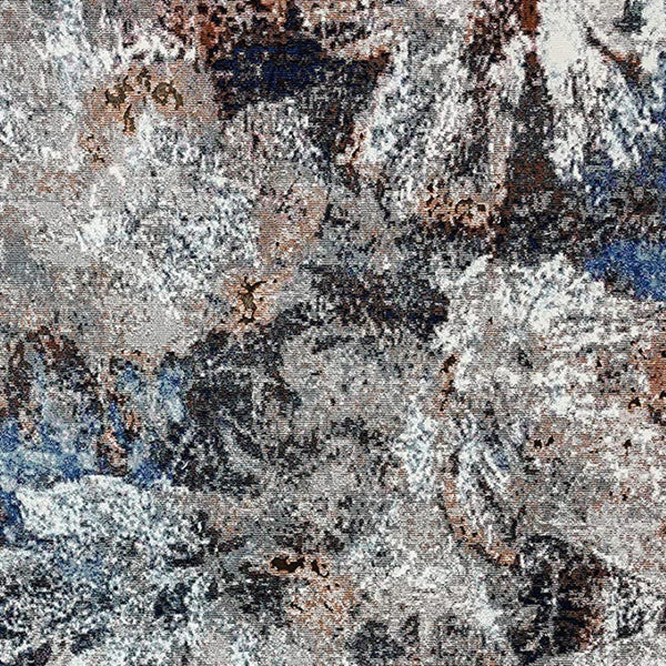HomeRoots 5' Gray Abstract Foliage Area Rug - Modern Artistry, Durable Design, and Comfortable Low-Pile Surface 5' X 8' 395989