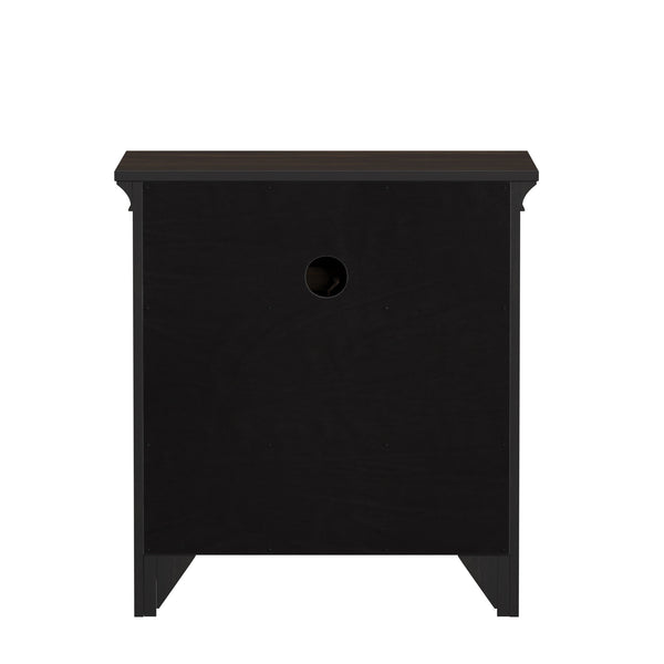 Arlene Rubberwood Nightstand with 3 Drawers and Built-in Usb Charging Ports