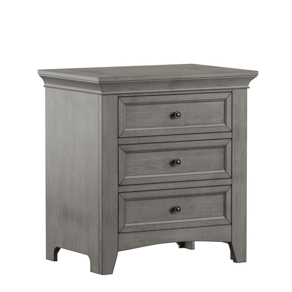 Arlene Rubberwood Nightstand with 3 Drawers and Built-in Usb Charging Ports