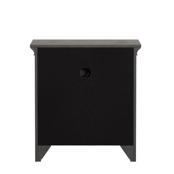 Arlene Rubberwood Nightstand with 3 Drawers and Built-in Usb Charging Ports