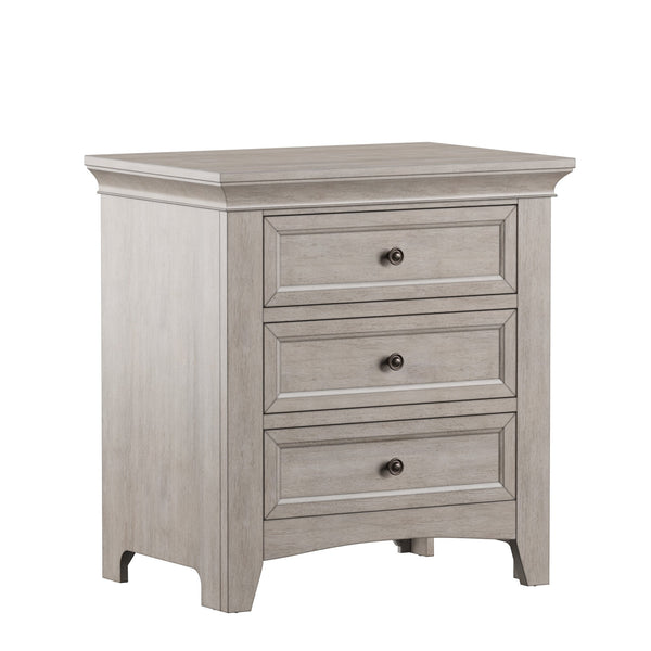 Arlene Rubberwood Nightstand with 3 Drawers and Built-in Usb Charging Ports