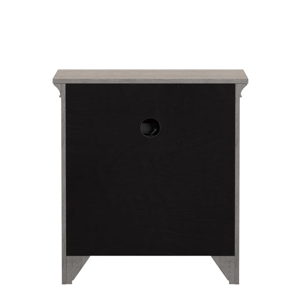 Arlene Rubberwood Nightstand with 3 Drawers and Built-in Usb Charging Ports