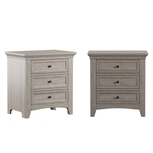 Arlene Rubberwood Nightstand with 3 Drawers and Built-in Usb Charging Ports