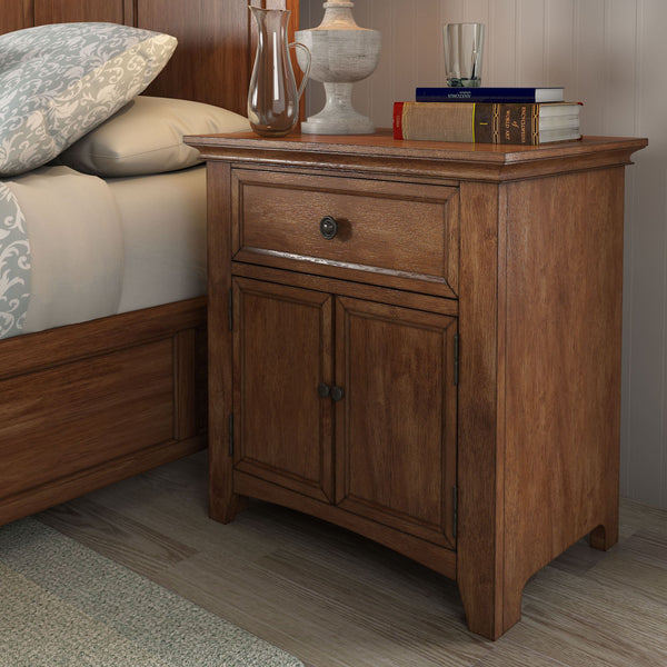 Arlene Nightstand with Drawer Cabinet and Built-in Usb Charging Ports for Bedroom