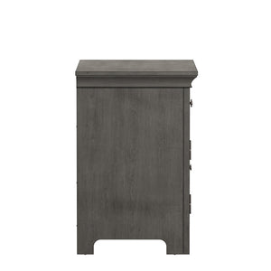 Arlene Nightstand with Drawer Cabinet and Built-in Usb Charging Ports for Bedroom