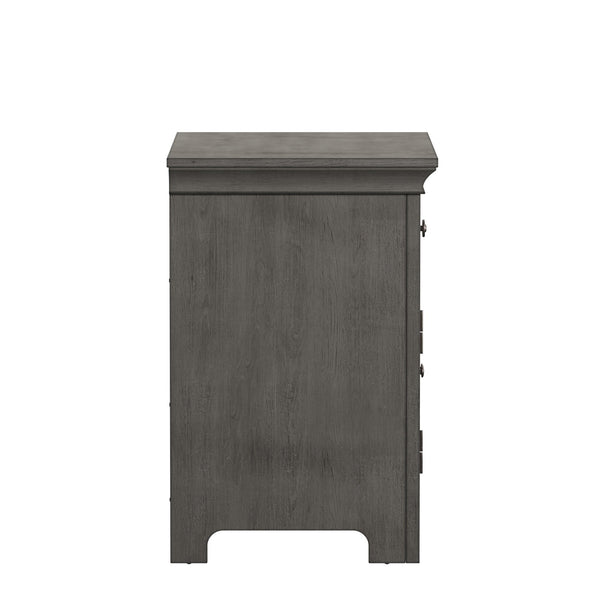 Arlene Nightstand with Drawer Cabinet and Built-in Usb Charging Ports for Bedroom