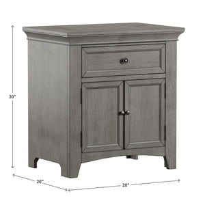 Arlene Nightstand with Drawer Cabinet and Built-in Usb Charging Ports for Bedroom