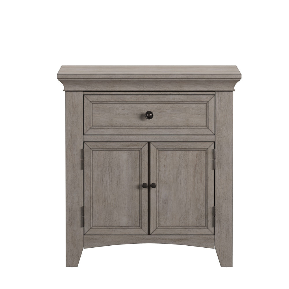 Homelegance Arlene Nightstand with Drawer Cabinet and Built-in Usb Charging Ports for Bedroom Antique White 395B-C4WH(SPK)