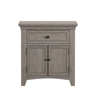 Homelegance Arlene Nightstand with Drawer Cabinet and Built-in Usb Charging Ports for Bedroom Antique White 395B-C4WH(SPK)
