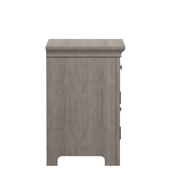 Arlene Nightstand with Drawer Cabinet and Built-in Usb Charging Ports for Bedroom