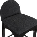 Waldorf Black Boucle Fabric Stool 395Black-C Meridian Furniture