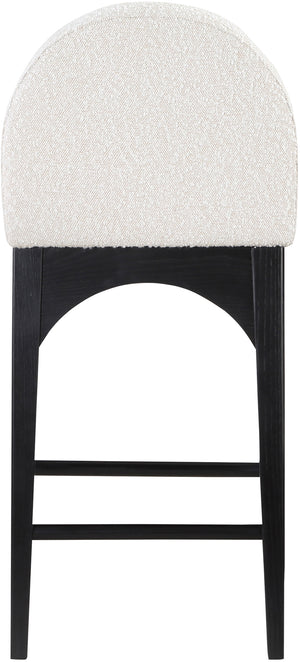 Waldorf Cream Boucle Fabric Stool 395Cream-C Meridian Furniture