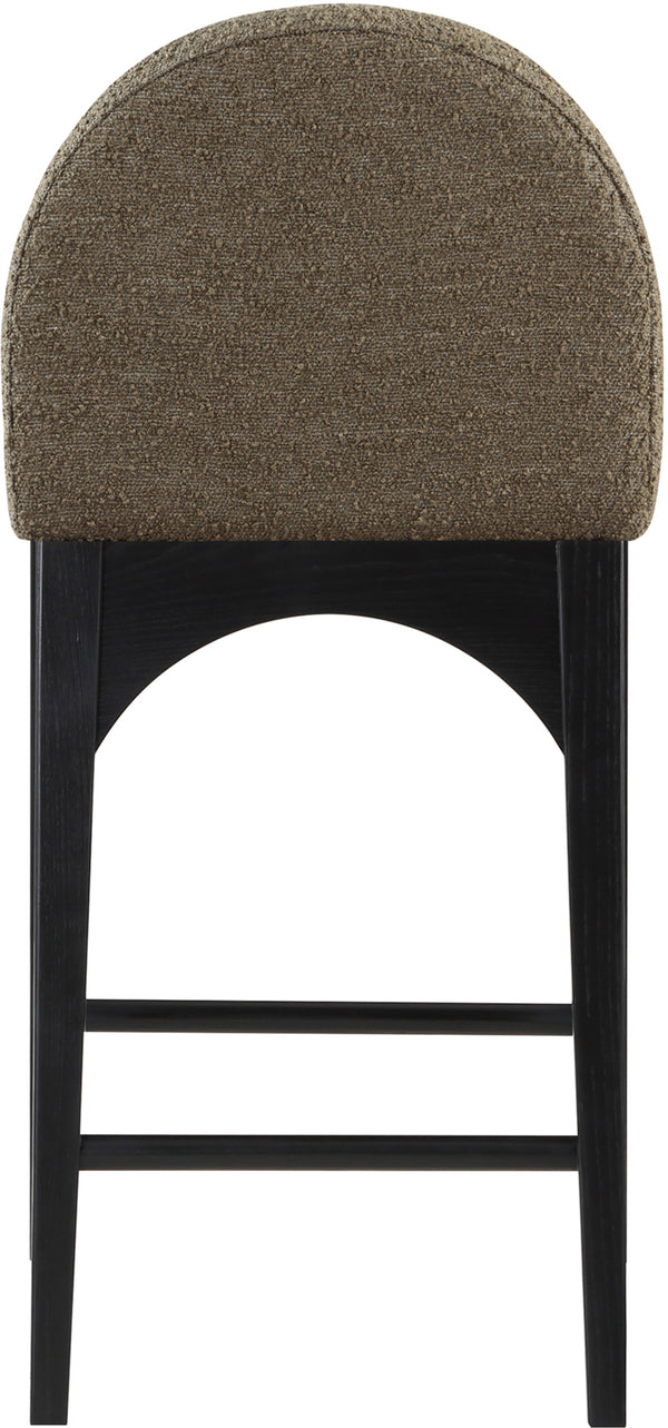 Waldorf Olive Boucle Fabric Stool 395Olive-C Meridian Furniture