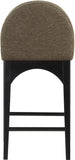 Waldorf Olive Boucle Fabric Stool 395Olive-C Meridian Furniture