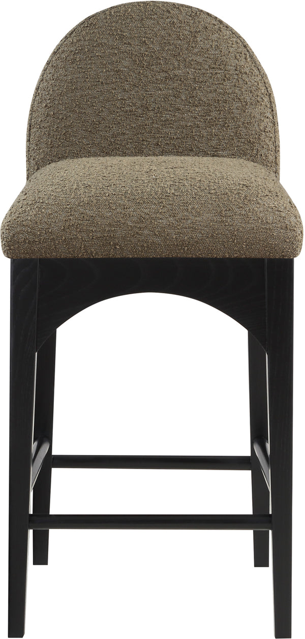 Waldorf Olive Boucle Fabric Stool 395Olive-C Meridian Furniture