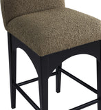 Waldorf Olive Boucle Fabric Stool 395Olive-C Meridian Furniture