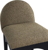 Waldorf Olive Boucle Fabric Stool 395Olive-C Meridian Furniture