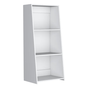 English Elm Bookcase with Six Spacious Shelves and Sturdy Legs for Compact Rooms, Durable Engineered Wood Design White 49.21 L x 16.54 W x 3.54 H B097P250874
