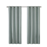 SunSmart Maya Casual Printed Heathered Blackout Grommet Top Curtain Panel SS40-0037 Dusty Seafoam