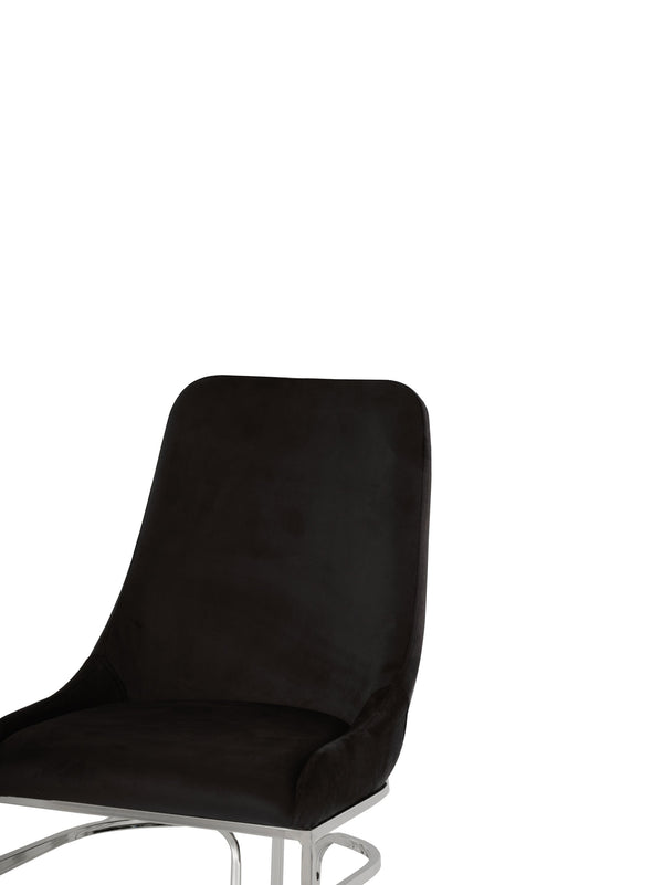 English Elm Emrald Modern Velvet Dining Chairs - Plush Comfort With Black Steel Legs For Chic Home Accent B009P298425
