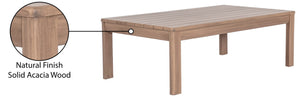 Meridian Furniture Newport Solid Acacia Slatted Outdoor Coffee Table with Thermowood Weather Protection 396-CT