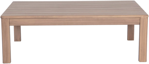 Meridian Furniture Newport Solid Acacia Slatted Outdoor Coffee Table with Thermowood Weather Protection 396-CT
